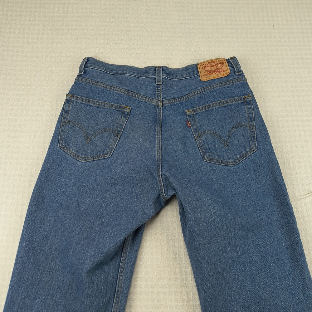 Levis 550 Relaxed Fit Jeans Mens 36x34 Medium Wash Blue Denim 100% Cotton Mexico - Picture 14 of 16